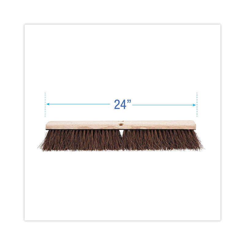 Boardwalk Floor Brush Head, 3.25" Natural Palmyra Fiber Bristles, 24" Brush