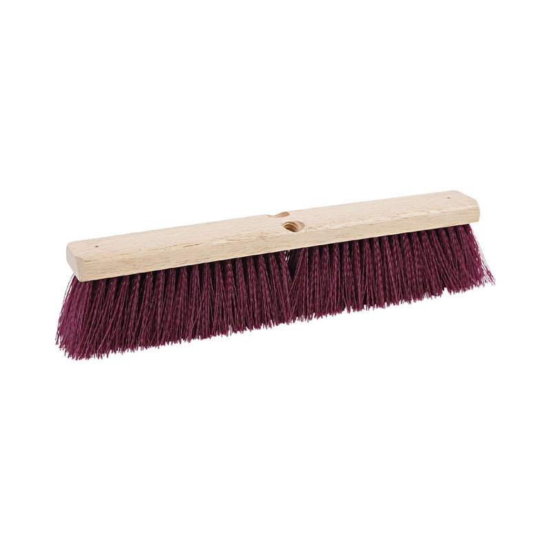 Boardwalk Floor Brush Head, 3" Maroon Heavy-Duty Polypropylene Bristles, 18" Brush