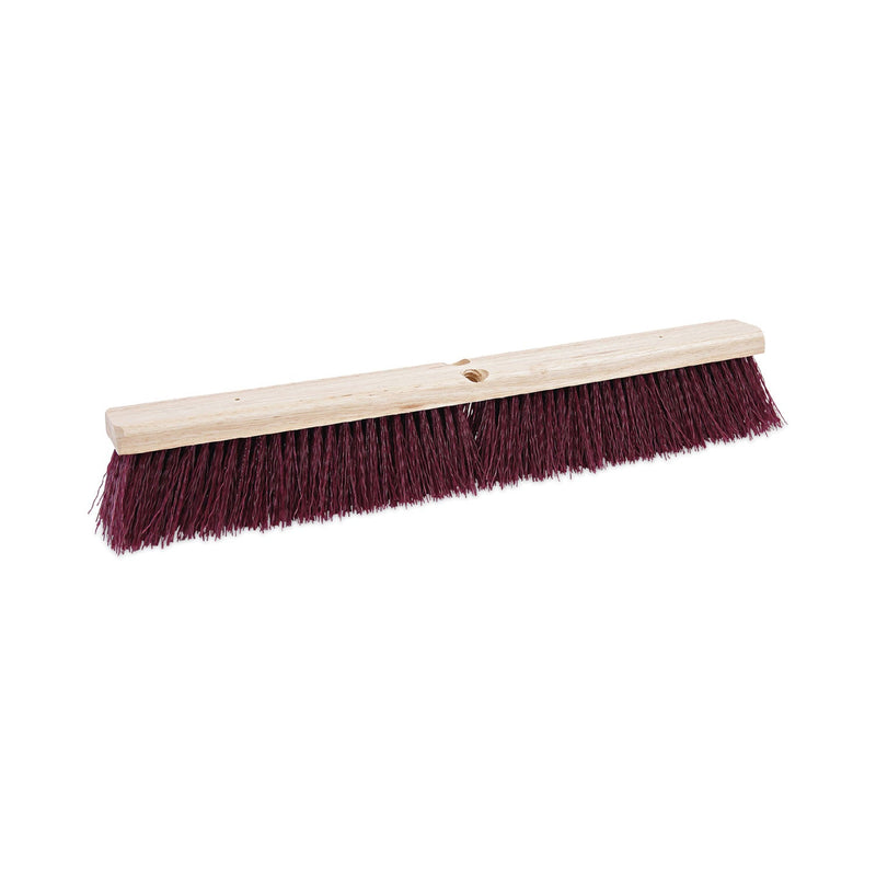 Boardwalk Floor Brush Head, 3.25" Maroon Stiff Polypropylene Bristles, 24" Brush