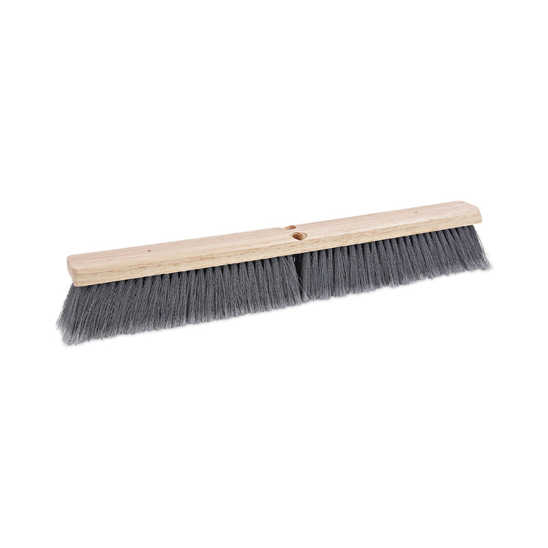 Boardwalk Floor Brush Head, 3" Gray Flagged Polypropylene Bristles, 24" Brush