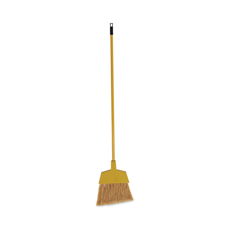 Boardwalk Corn Fiber Angled-Head Lobby Brooms, 55" Handle, Yellow, 12/Carton