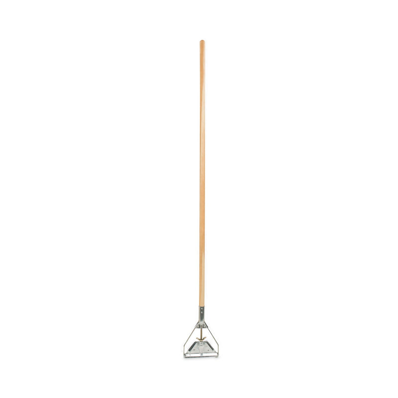 Boardwalk Quick Change Metal Head Mop Handle for No. 20 and Up Heads, 54" Wood Handle