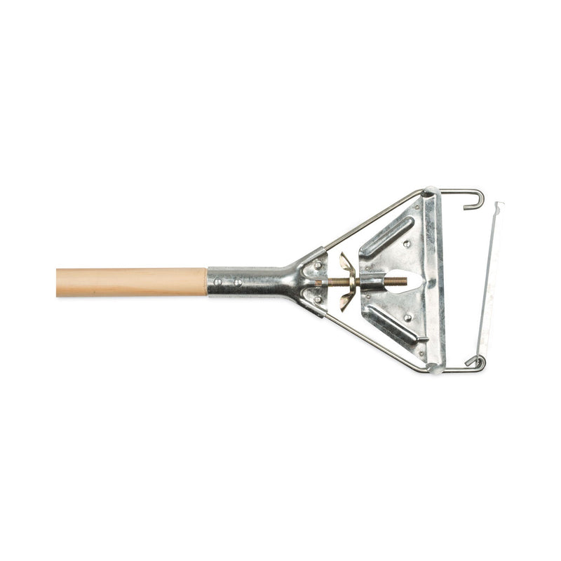 Boardwalk Quick Change Metal Head Mop Handle for No. 20 and Up Heads, 54" Wood Handle