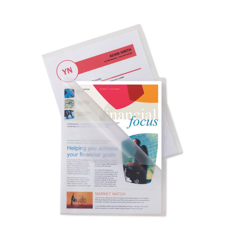 C-Line Specialty Project Folders, Letter Size, Clear, 25/Box