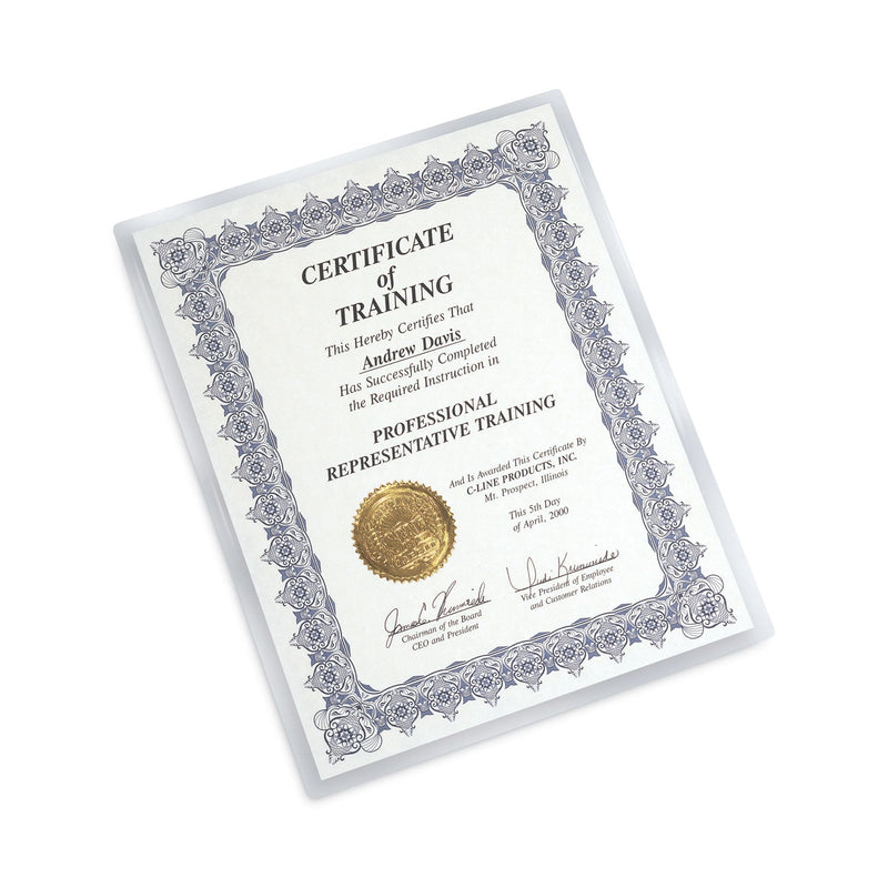 C-Line Quick Cover Laminating Pockets, 12 mil, 9.13" x 11.5", Gloss Clear, 25/Box