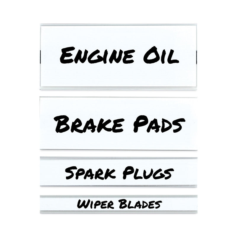 C-Line Clear Magnetic Label Holders, Side Load, 6 x 0.5, 10/Pack