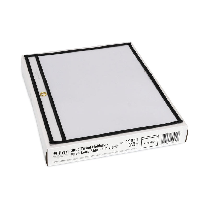 C-Line Shop Ticket Holders, Stitched, Sides Clear, 50 Sheets, 11 x 8.5, 25/Box