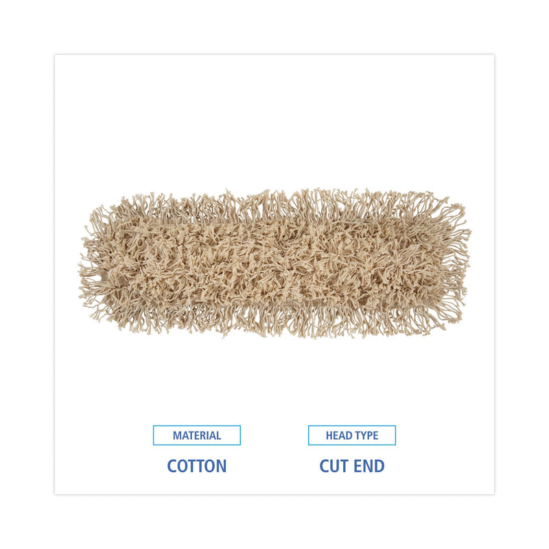 Boardwalk Industrial Dust Mop Head, Hygrade Cotton, 24w x 5d, White