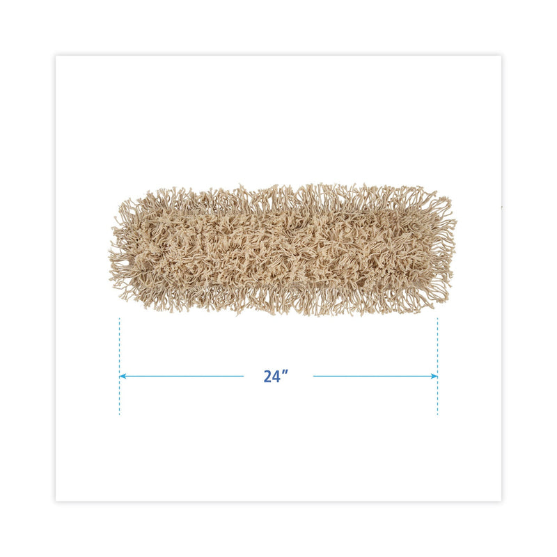 Boardwalk Industrial Dust Mop Head, Hygrade Cotton, 24w x 5d, White