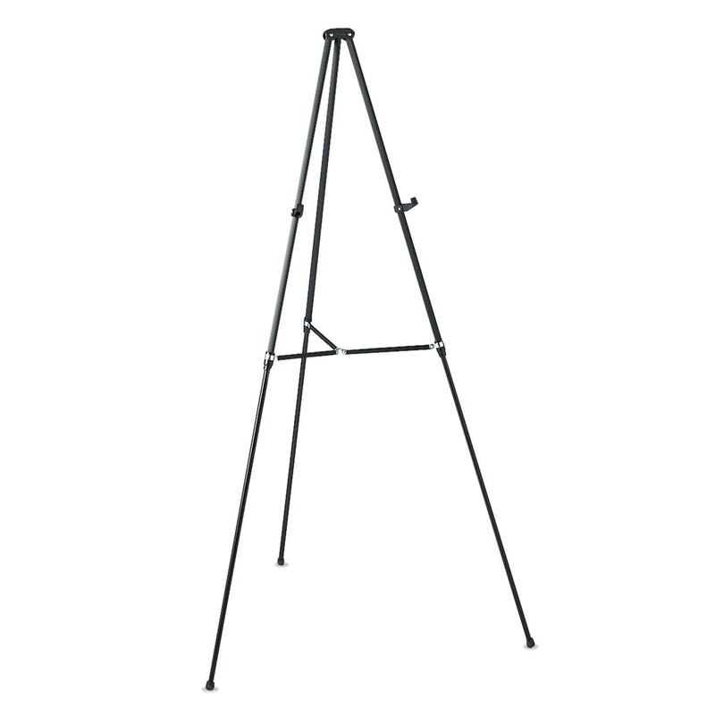 Quartet Lightweight Telescoping Tripod Easel, Adjusts 38" to 66" High, Aluminum, Black
