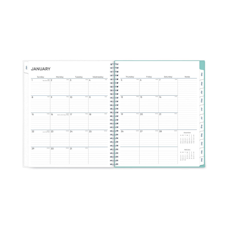 Blue Sky Chloe Frosted Monthly Planner, Chloe Artwork, 10 x 8, Blue Cover, 12-Month (Jan to Dec): 2023