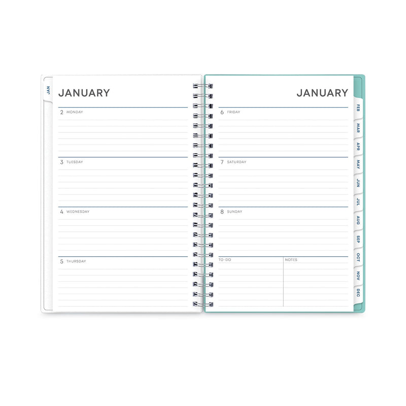 Blue Sky Chloe Frosted Weekly/Monthly Planner, Chloe Artwork, 8 x 5, Blue Cover, 12-Month (Jan to Dec): 2023