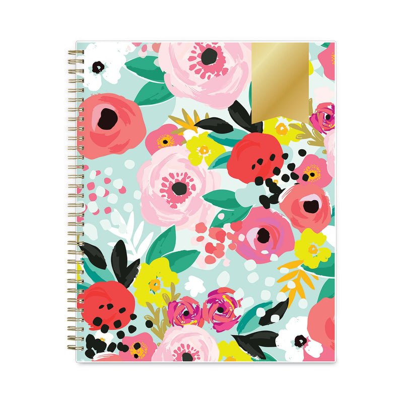 Blue Sky Day Designer Secret Garden Mint Frosted Weekly/Monthly Planner, 11 x 8.5, Multicolor Cover, 12-Month (Jan to Dec): 2023
