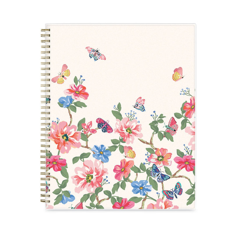 Blue Sky Fly By Frosted Weekly/Monthly Planner, Fly By Butterflies Artwork, 11 x 8.5, Blush/Pink Cover, 12-Month (Jan to Dec): 2023