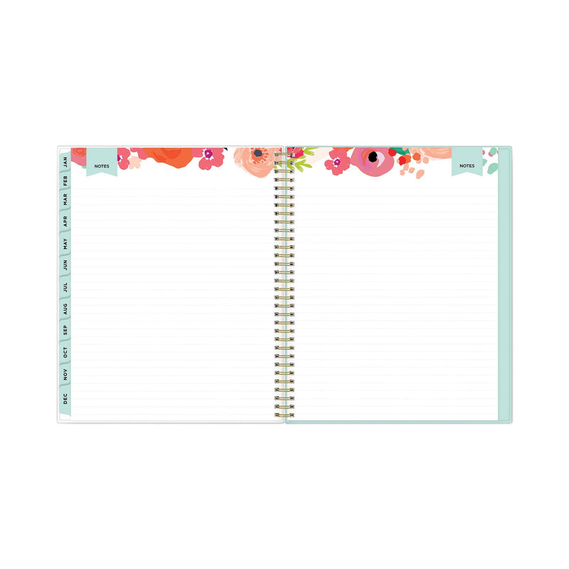 Blue Sky Day Designer Secret Garden Mint Frosted Weekly/Monthly Planner, 11 x 8.5, Multicolor Cover, 12-Month (Jan to Dec): 2023