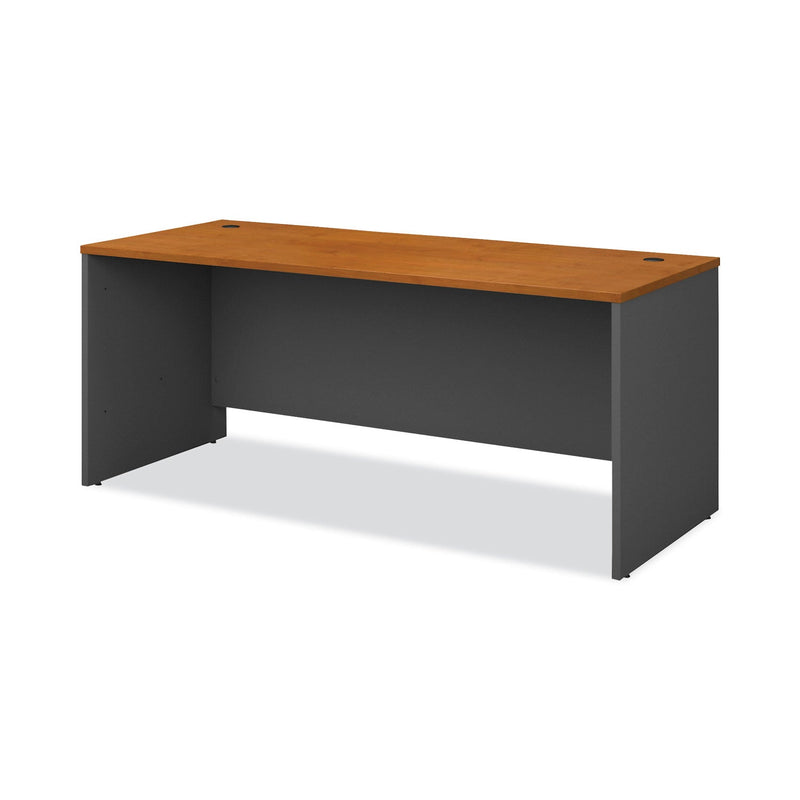 Bush Series C Collection Desk Shell, 71.13" x 29.38" x 29.88", Natural Cherry/Graphite Gray