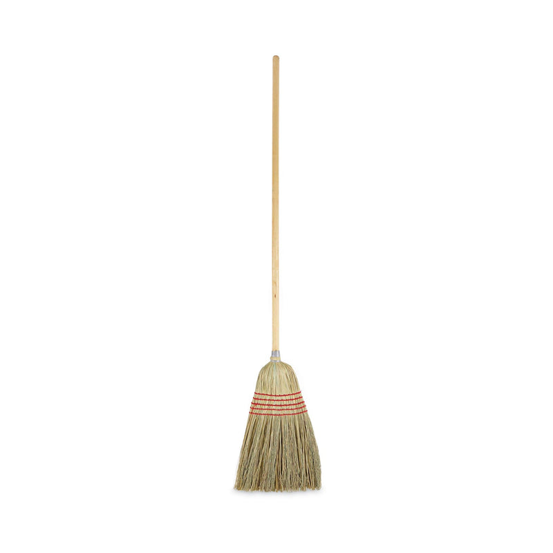 Boardwalk Parlor Broom, Yucca/Corn Fiber Bristles, 55.5" Overall Length, Natural