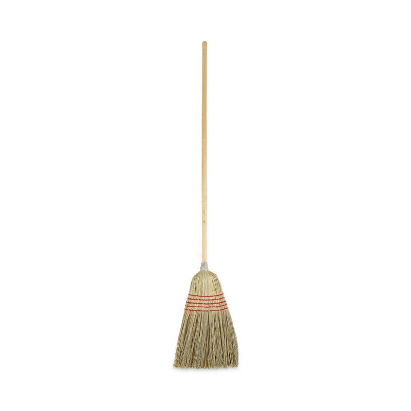 Boardwalk Parlor Broom, Yucca/Corn Fiber Bristles, 56" Overall Length, Natural, 12/Carton