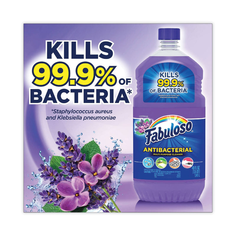 Fabuloso Antibacterial Multi-Purpose Cleaner, Lavender Scent, 169 oz Bottle, 3/Carton