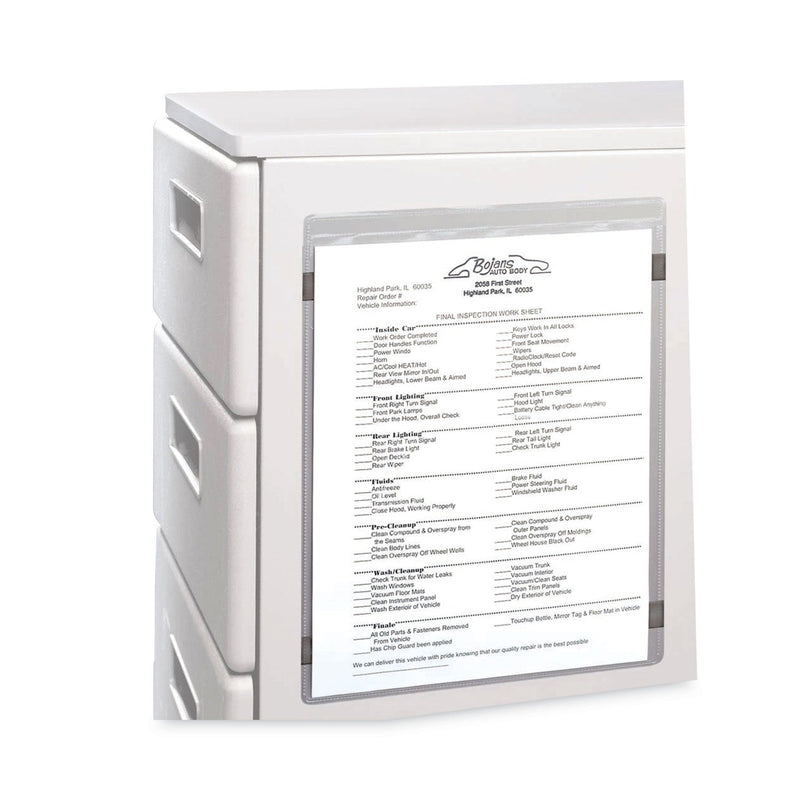 C-Line Magnetic Shop Ticket Holders, Super Heavyweight, 15 Sheets, 8.5 x 11, 15/Box