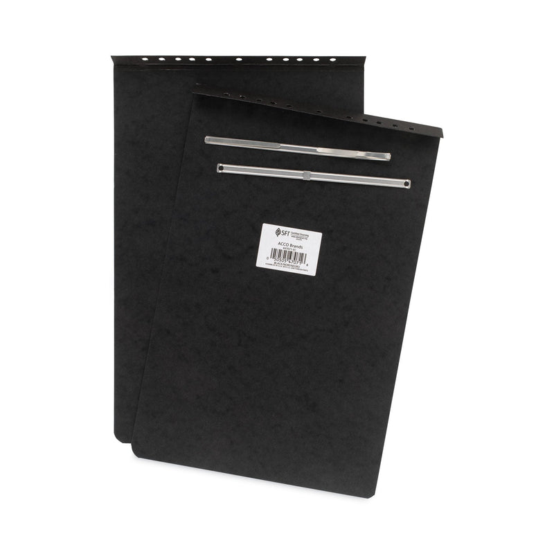 ACCO Pressboard Report Cover with Tyvek Reinforced Hinge, Two-Piece Prong Fastener, 3" Capacity, 11 x 17,  Black/Black