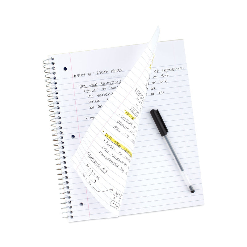 Five Star Wirebound Notebook, 1 Subject, Wide/Legal Rule, Randomly Assorted Covers, 10.5 x 8, 100 Sheets, 6/Pack