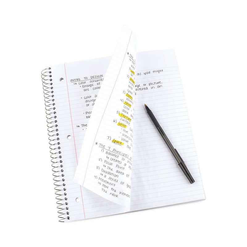 Five Star Wirebound Notebook, 1 Subject, Medium/College Rule, Randomly Assorted Covers, 11 x 8.5, 100 Sheets, 6/Pack