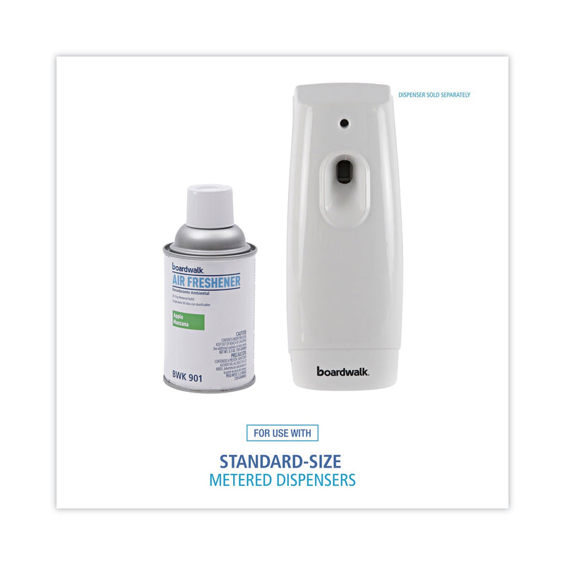 Boardwalk Metered Air Freshener Refill, Apple Harvest, 5.3 oz Aerosol Spray, 12/Carton