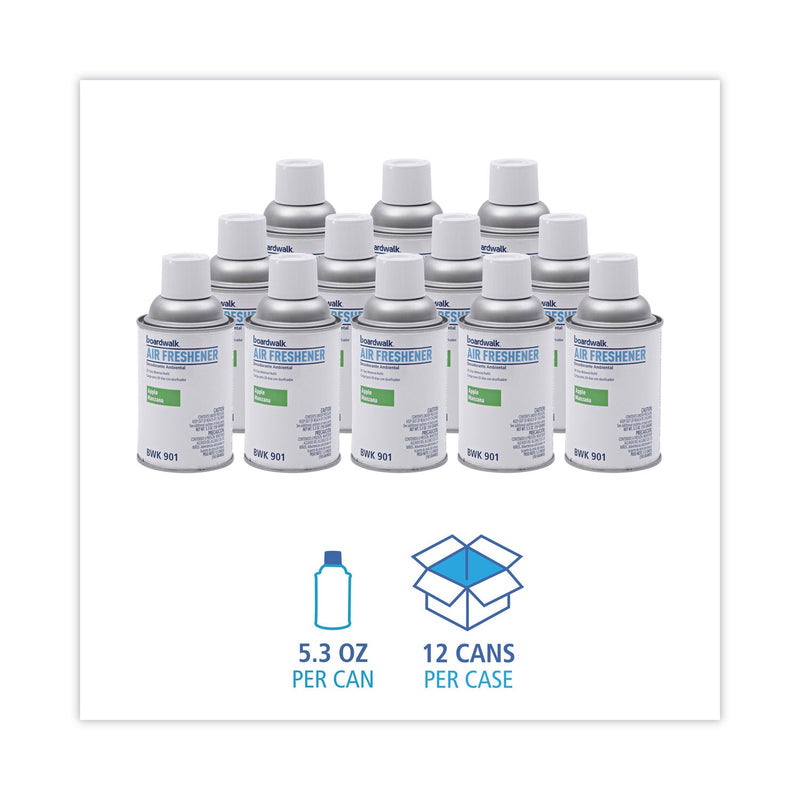 Boardwalk Metered Air Freshener Refill, Apple Harvest, 5.3 oz Aerosol Spray, 12/Carton