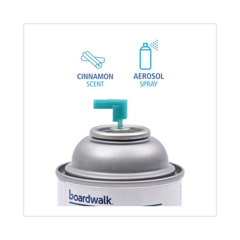 Boardwalk Metered Air Freshener Refill, Cinnamon Sunset, 5.3 oz Aerosol Spray, 12/Carton