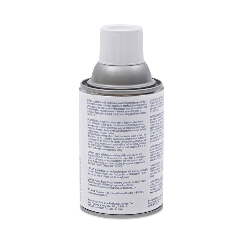 Boardwalk Metered Air Freshener Refill, Lemon Peel, 5.3 oz Aerosol Spray, 12/Carton