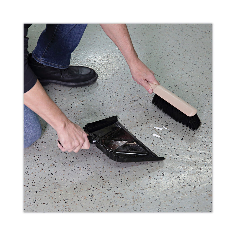 Boardwalk Counter Brush, Black Tampico Bristles, 4.5" Brush, 3.5" Tan Plastic Handle