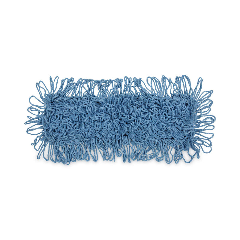 Boardwalk Mop Head, Dust, Looped-End, Cotton/Synthetic Fibers, 18 x 5, Blue