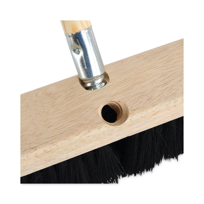 Boardwalk Floor Brush Head, 2.5" Black Tampico Fiber Bristles, 24" Brush