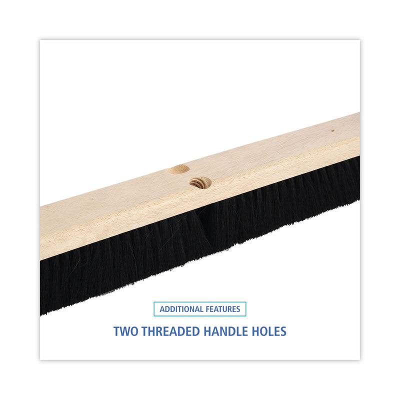 Boardwalk Floor Brush Head, 2.5" Black Tampico Fiber Bristles, 24" Brush