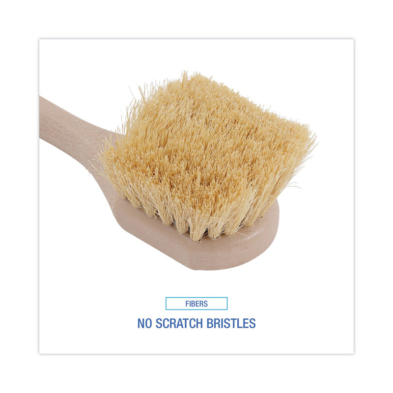 Boardwalk Utility Brush, Cream Tampico Bristles, 5.5" Brush, 3" Tan Plastic Handle