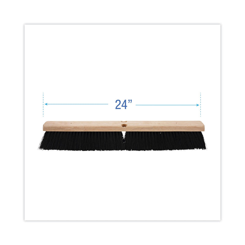 Boardwalk Floor Brush Head, 3" Black Polypropylene Bristles, 24" Brush