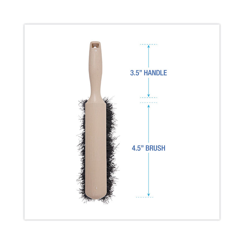 Boardwalk Counter Brush, Black Tampico Bristles, 4.5" Brush, 3.5" Tan Plastic Handle