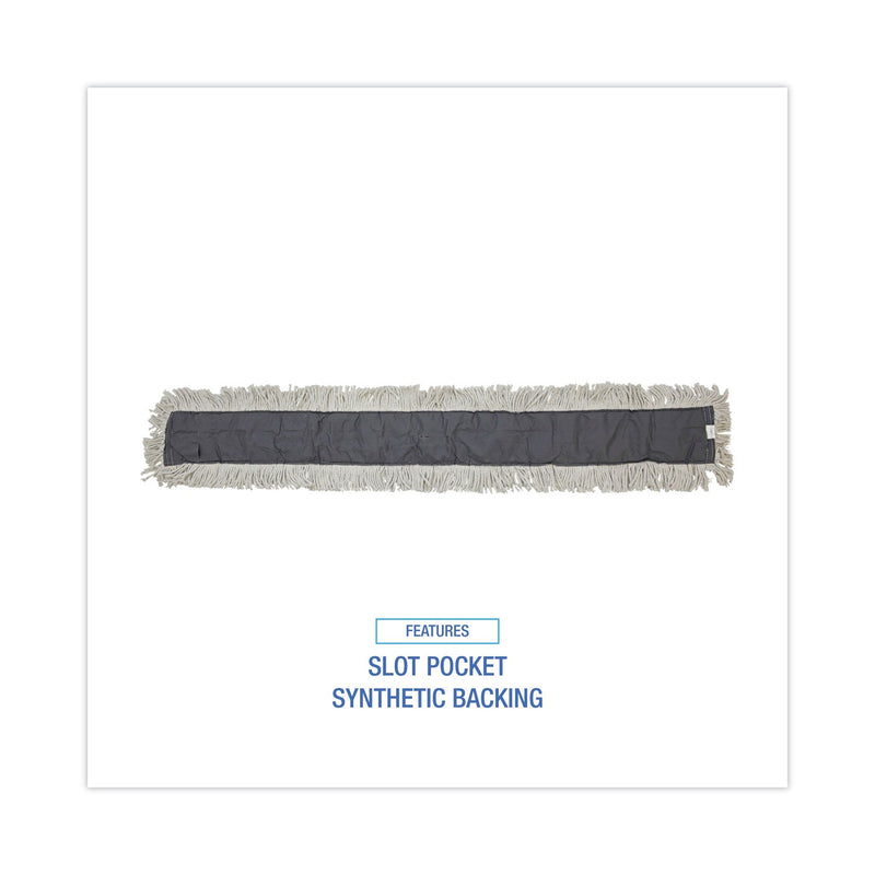 Boardwalk Disposable Dust Mop Head, Cotton, Cut-End, 60w x 5d