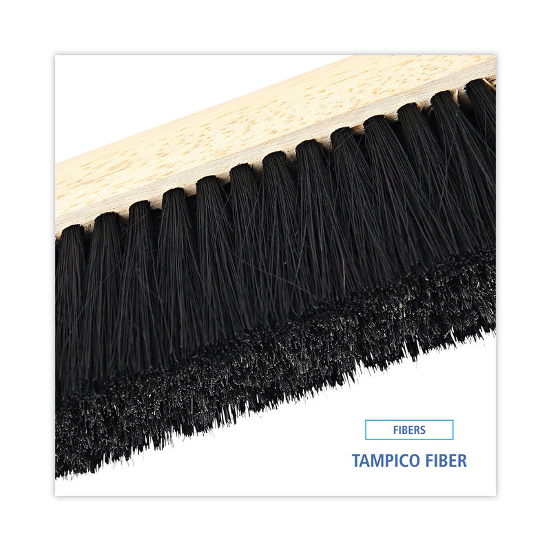 Boardwalk Floor Brush Head, 2.5" Black Tampico Fiber Bristles, 24" Brush