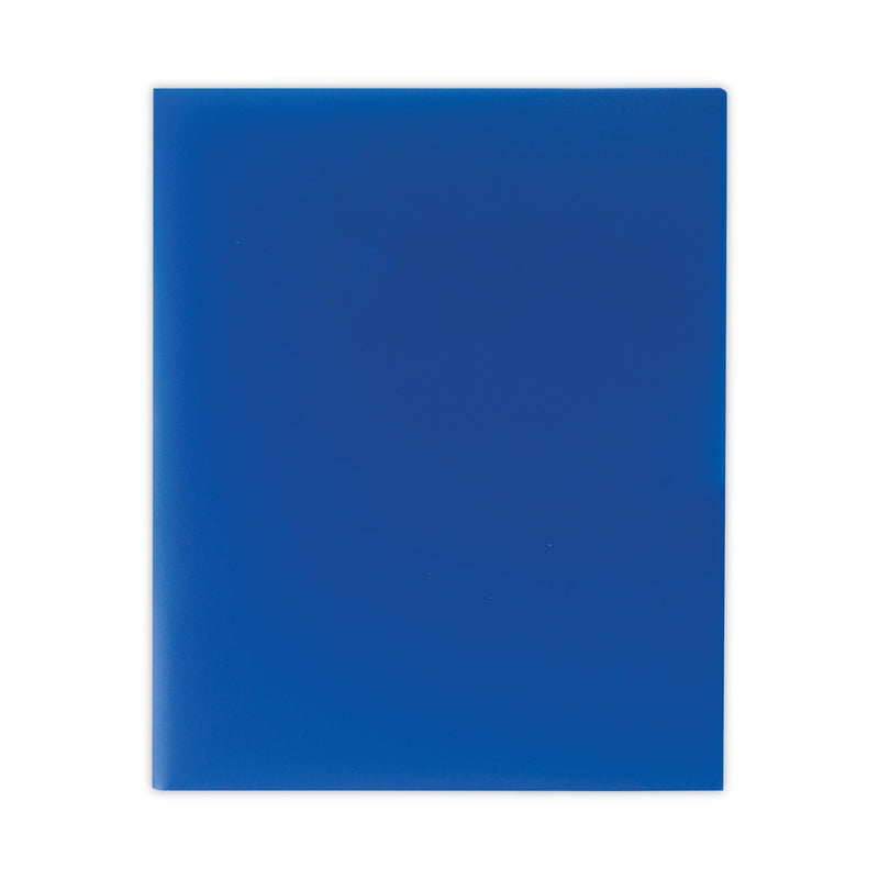 C-Line Two-Pocket Heavyweight Poly Portfolio Folder, 11 x 8.5, Blue, 25/Box