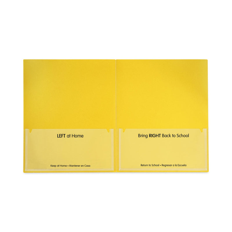 C-Line Classroom Connector Folders, 11 x 8.5, Yellow, 25/Box