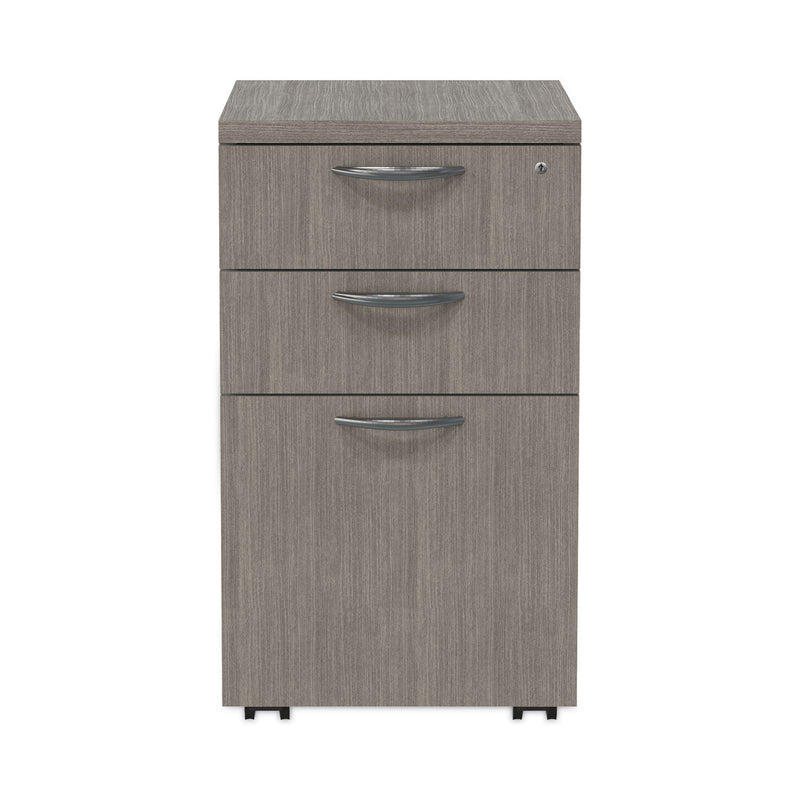 Alera Valencia Series Mobile Pedestal File, Left/Right, 3-Drawer: Box/Box/File, Legal/Letter, Gray, 15.88 x 20.5 x 28.39