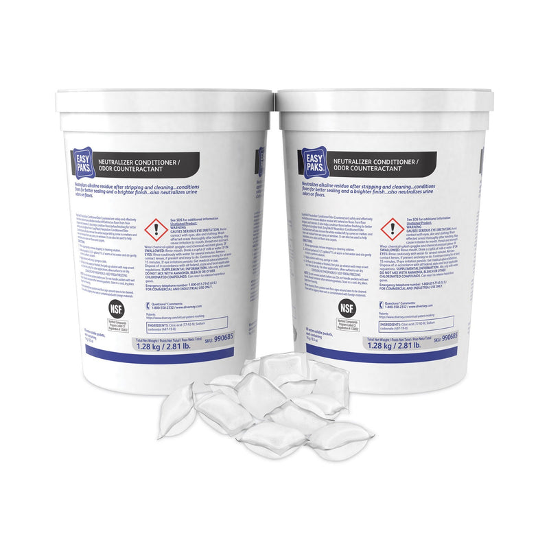Easy Paks Neutralizer Conditioner/Odor Counteractant, 0.5 oz Packet, 90/Tub, 2 Tubs/Carton