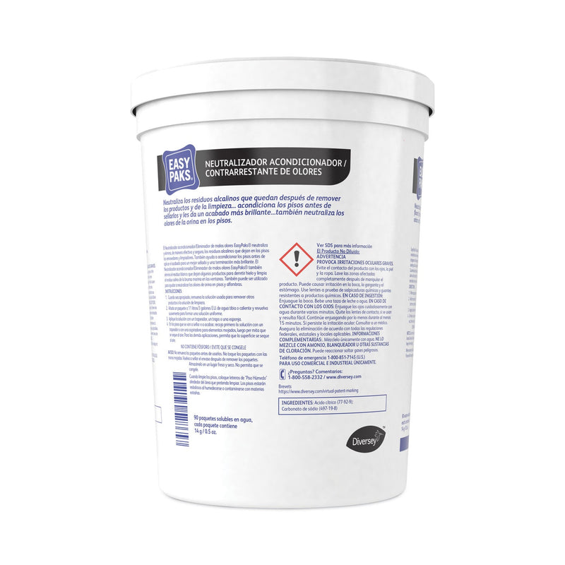 Easy Paks Neutralizer Conditioner/Odor Counteractant, 0.5 oz Packet, 90/Tub, 2 Tubs/Carton