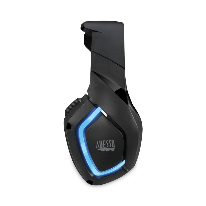 Adesso Xtream G1 Stereo Gaming Headphones with Microphone for Console, Binaural, Over the Head, Black/Blue