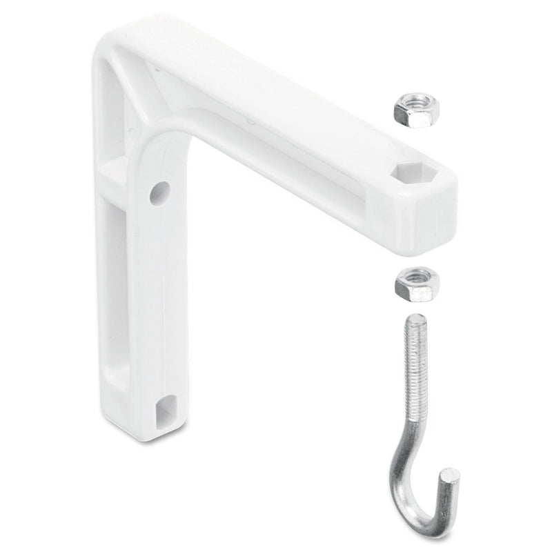 Quartet Wall Mount for Projection Screen, 6.75w x 1.25d x 7.5h, 2/Set, White