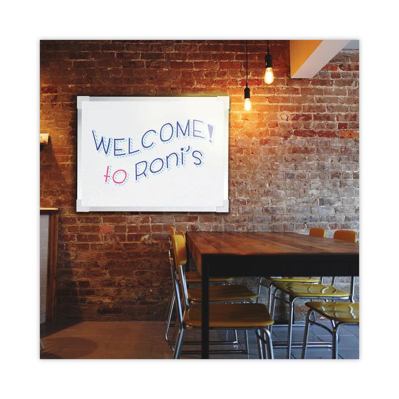Flipside Framed Dry Erase Board, 48 x 36, White, Silver Aluminum Frame