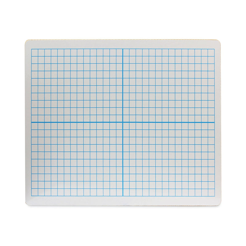 Flipside Graphing Two-Sided Dry Erase Board, 12 x 9, XY Axis Front, White Back, 12/Pack