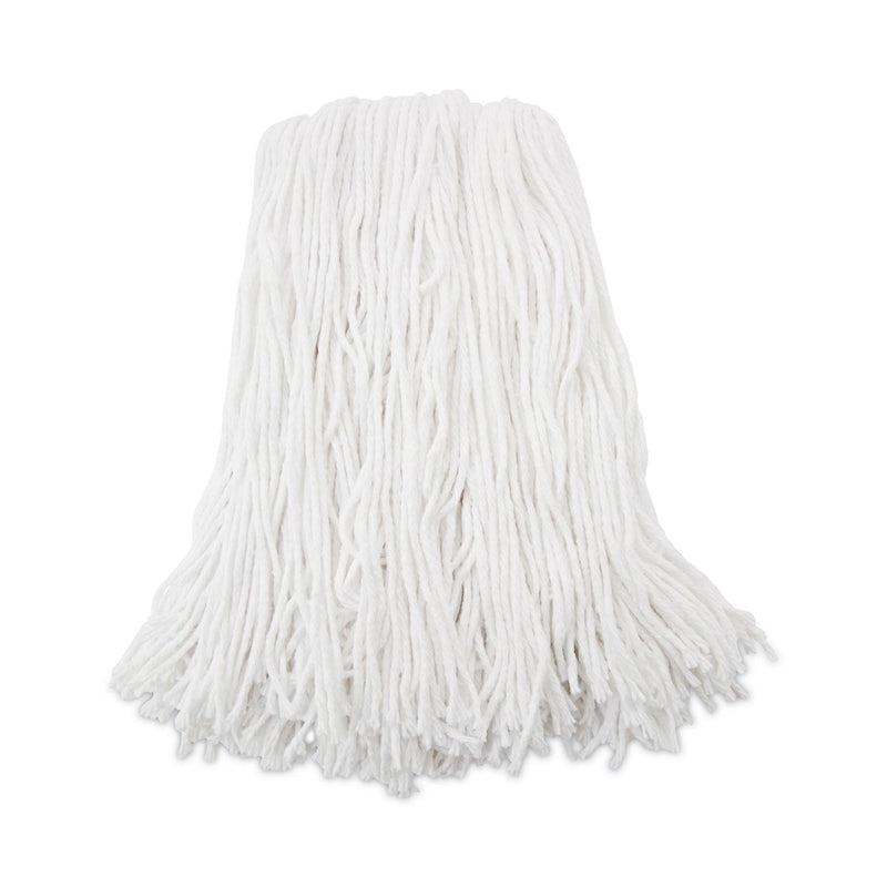 Boardwalk Premium Cut-End Wet Mop Heads, Rayon, 16oz, White, 12/Carton